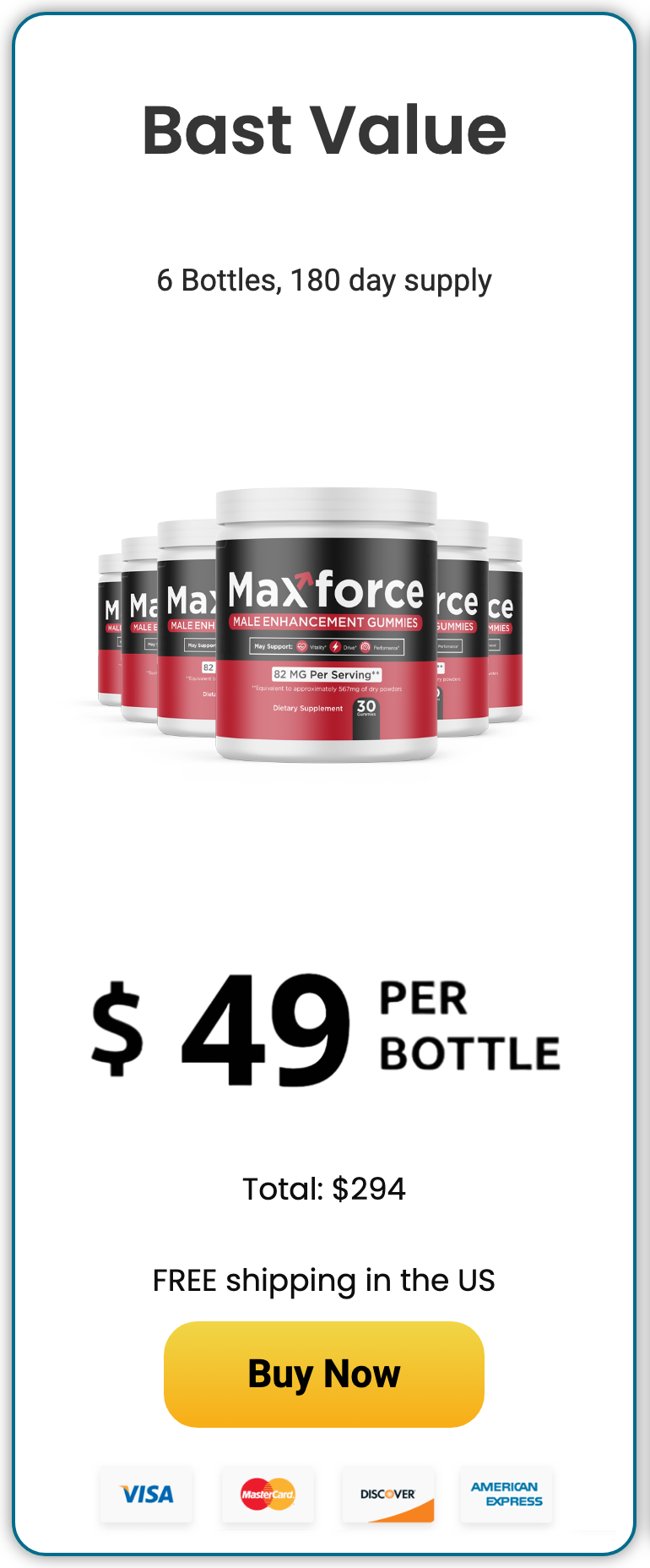 Max Force 180 day supply